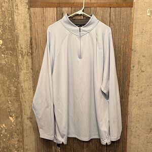 Men's Light Blue Quarter-Zip Performance Pullover